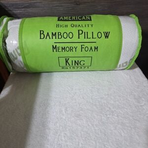 American Bamboo Memory Foam Pillow King Size – High Quality Cooling Support